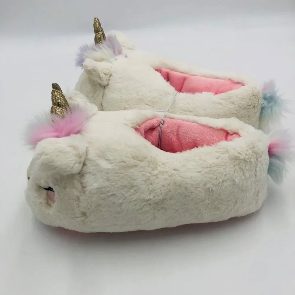 Brand New Cat & Jack Magical Unicorn Plushy‎ Slippers For Girls Size 4/5